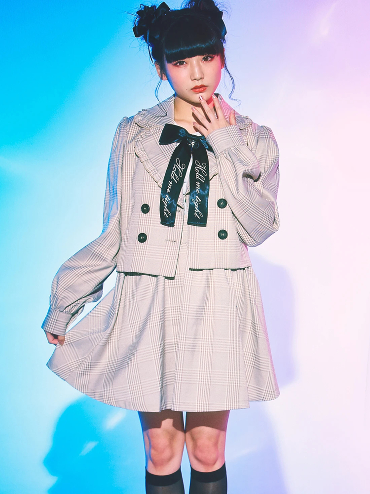 Ank Rouge ジャンスカ　ワイシャツ❌ ジャガードJSK - Ank Rouge(アンクルージュ)のワンピース