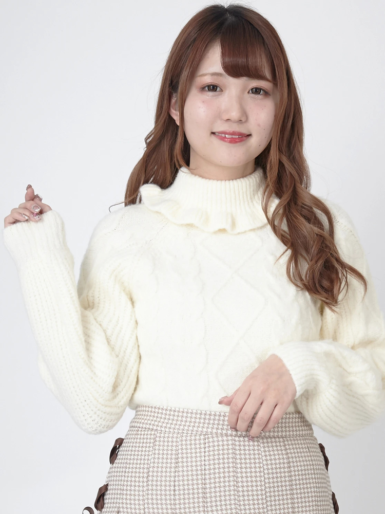 BACKリボンケーブルニット - Ank Rouge(アンクルージュ)のニット