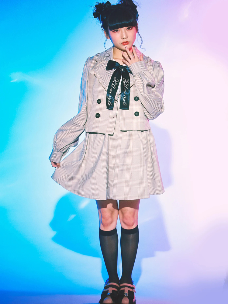 チェックダブルジャケット - Ank Rouge(アンクルージュ)のジャケット