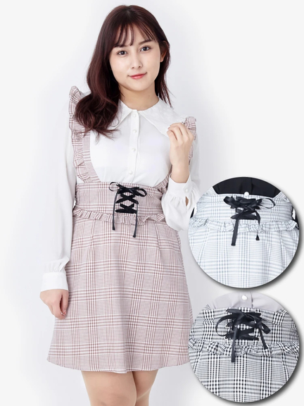 スピンドルサススカート(グレー)