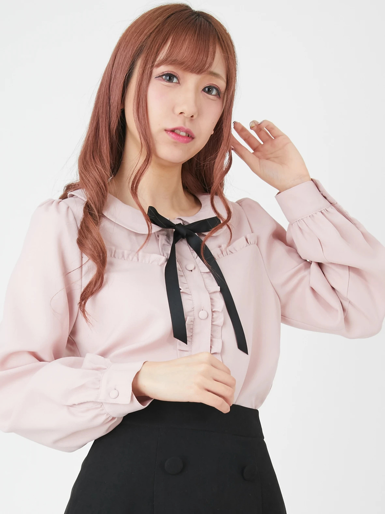 リボンタイフリルブラウス - Ank Rouge(アンクルージュ)のシャツ