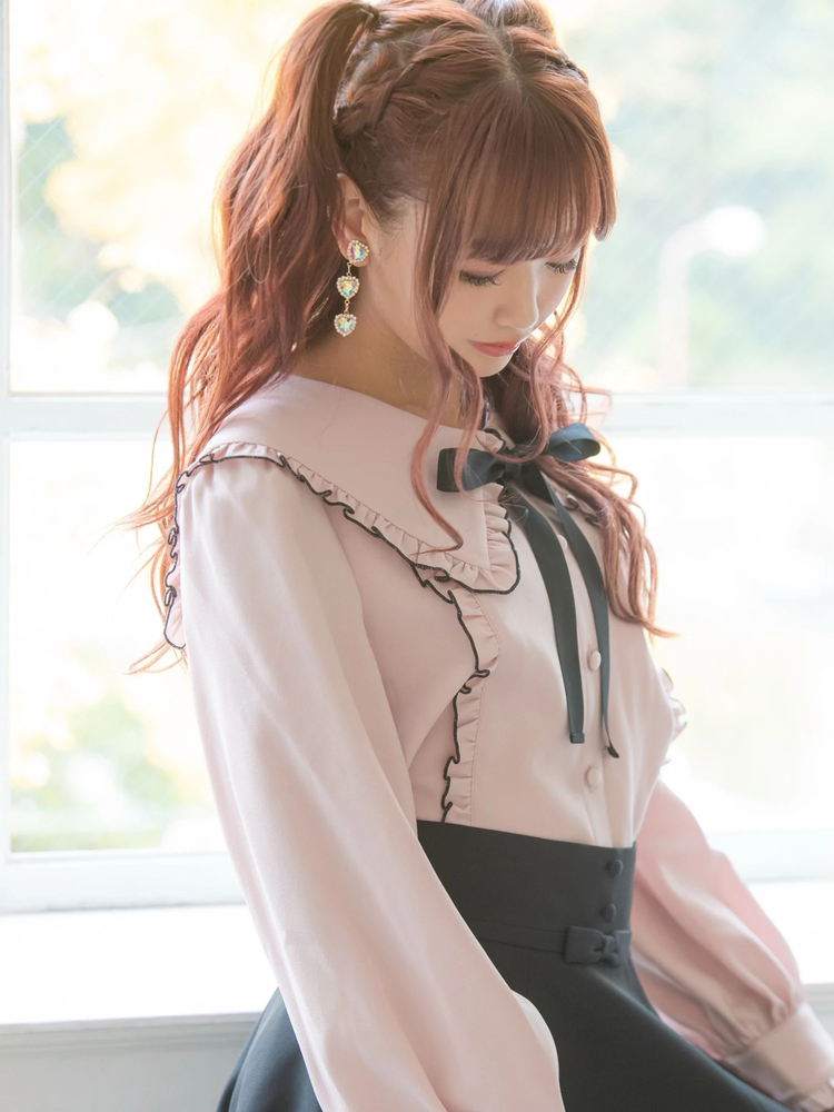 ハートクリスタル3連ピアス - Ank Rouge(アンクルージュ)のピアス