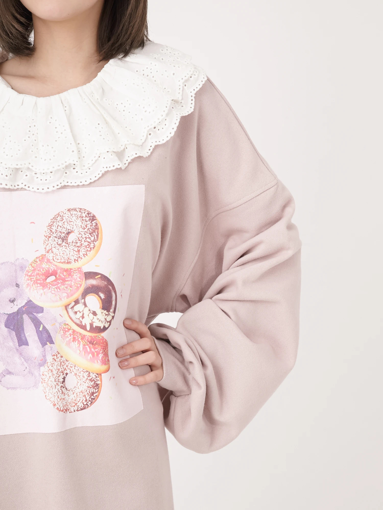 アンクルージュ♡ケーキプリントのミニワンピース アンクルージュ♡ケーキプリントのミニワンピース Ank Rouge