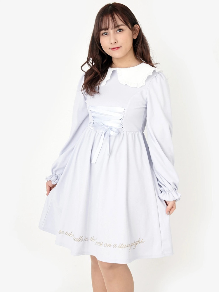 メッセージ刺繍スピンドルカットワンピース Ank Rouge アンクルージュ のワンピース ファッション通販 Ailand アイランド