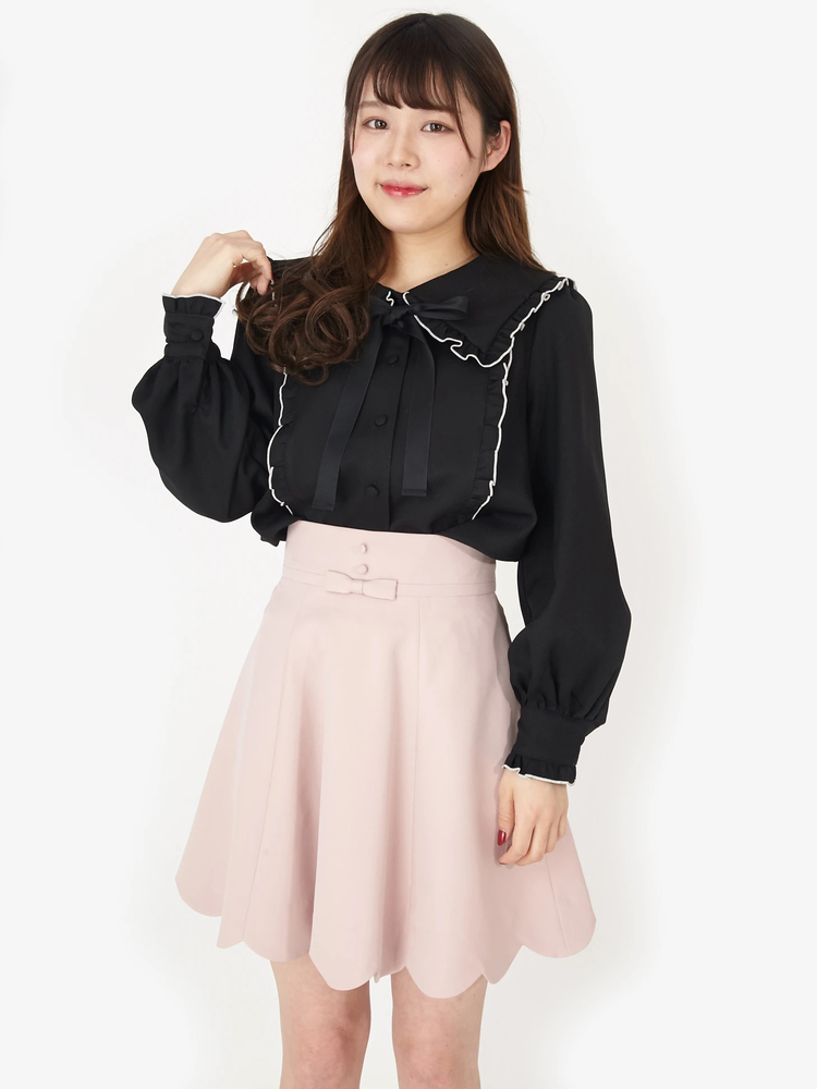 裾スカラップフレアSK - Ank Rouge(アンクルージュ)のスカート