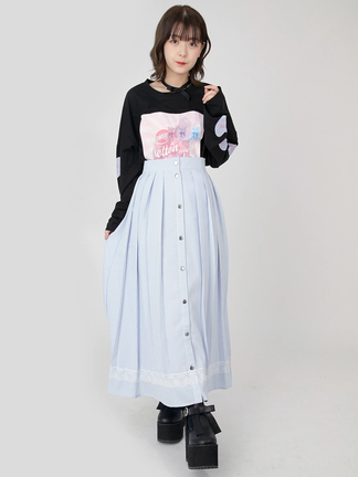 アイアムアイ★新品ニッケルサテン変形プリーツスカートiami アイアムアイ☆新品ニッケルサテン変形プリーツスカートiami