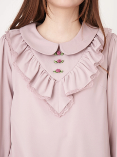 PetitRoseヨークフリルブラウス