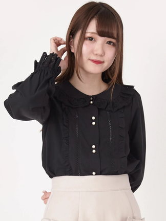 レースフリルドーリーブラウス - Ank Rouge(アンクルージュ)のシャツ