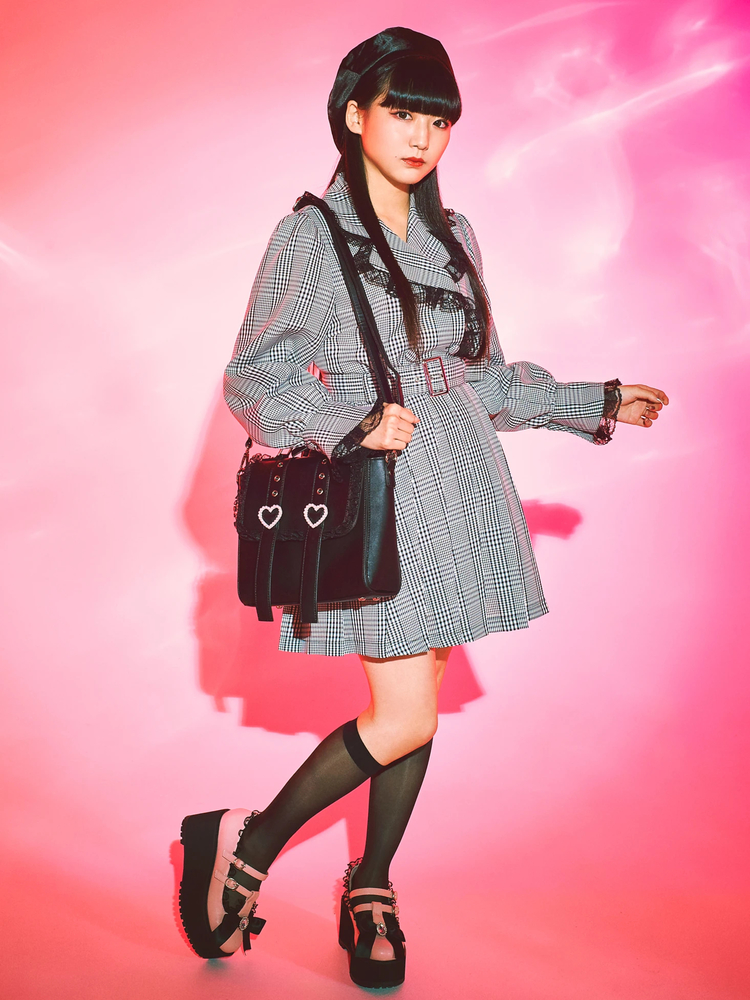 Ank Rouge レース ハート型 ショルダーバッグ ピンク レースティアードハートBag - Ank Rouge(アンクルージュ)の