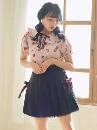 【新品未使用】プリーツプリーズ スカート JUICY COLORS 赤 プリーツスカート【赤】S～LL【全7色】コスプレ衣装/アパレル