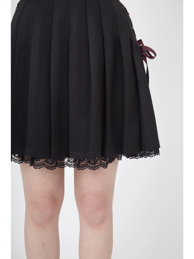 leinwande リボンスカート　黒 Ribbon Tie Cotton Skirt/Black | leinwände | ラインヴァンドの