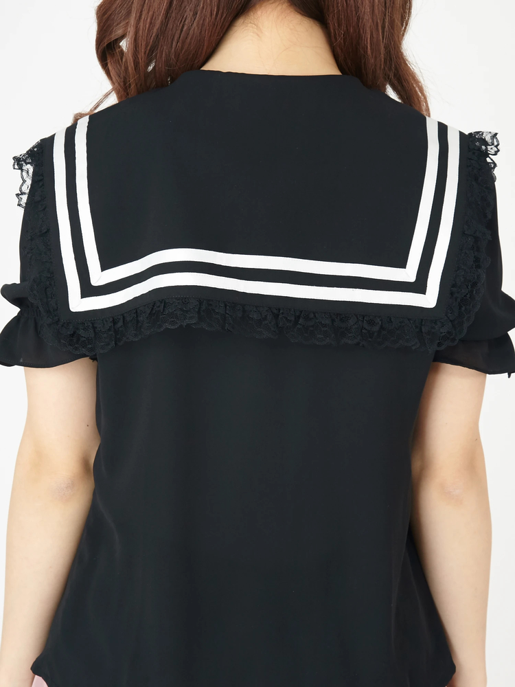 クロスチャームリボンセーラーブラウス - Ank Rouge(アンクルージュ)の