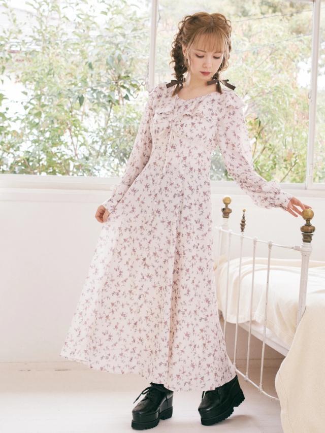 RomanticBouquetフレアーロングOP - Ank Rouge(アンクルージュ)の  