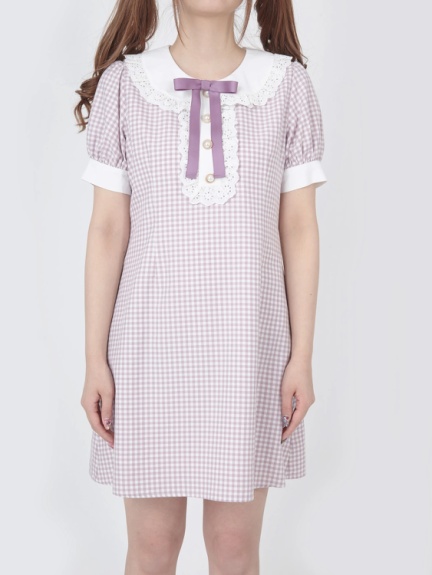 ギンガムaラインパフワンピース Ank Rouge アンクルージュ のワンピース ファッション通販 Ailand アイランド