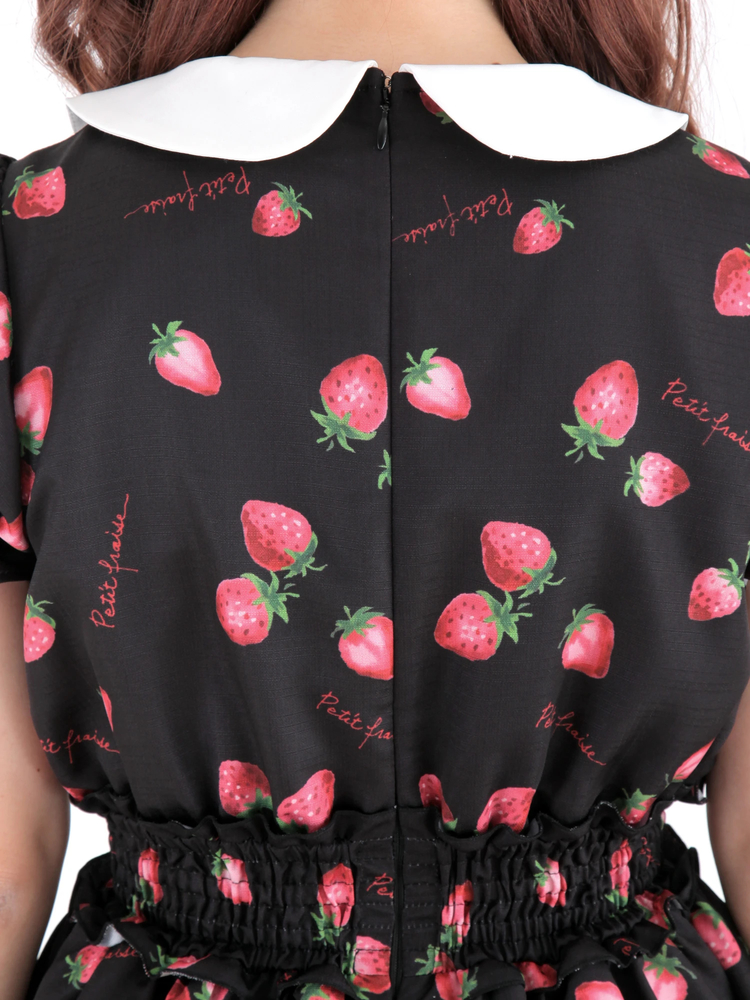 ※即完売新品★Ank Rouge FancyStrawberryシャーリングOP Ank Rouge（アンクルージュ）の「FANCYSTRAWBERRYシャーリングOP