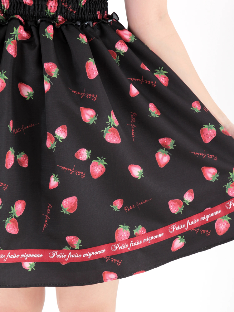 ※即完売新品★Ank Rouge FancyStrawberryシャーリングOP Ank Rouge（アンクルージュ）の「FANCYSTRAWBERRYシャーリングOP