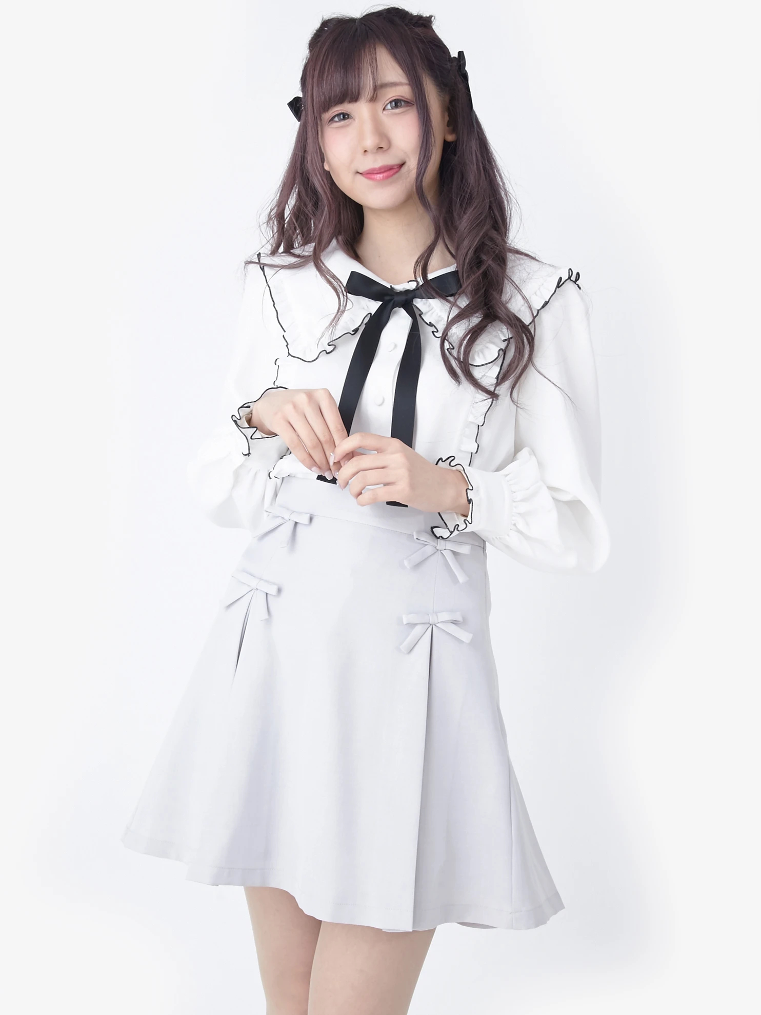 Ank Rouge ダブルリボン&チェーン厚底シューズ ホワイト S ダブルリボン&チェーン厚底シューズ - Ank Rouge(アンクルージュ