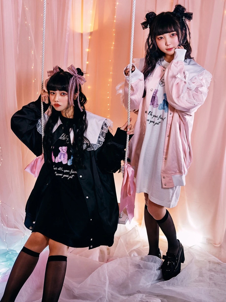 カラフルBearプリントロンTee - Ank Rouge(アンクルージュ)のT