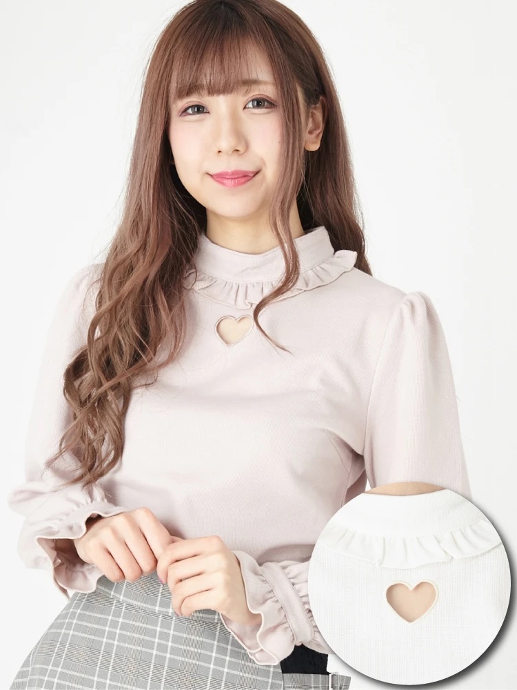 ハートくりぬきハイネックtops Ank Rouge アンクルージュ のtシャツ カットソー ファッション通販 Ailand アイランド ハートくりぬきハイネックtops Ank Rouge アンクルージュ のtシャツ カットソー ファッション通販 Ailand アイランド