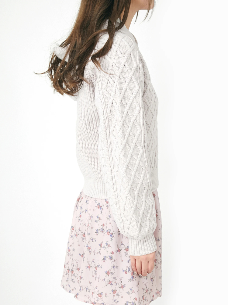 ケーブルニットパーカー - Ank Rouge(アンクルージュ)のパーカ