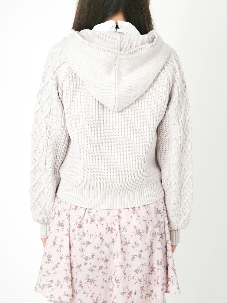 ケーブルニットパーカー - Ank Rouge(アンクルージュ)のパーカ