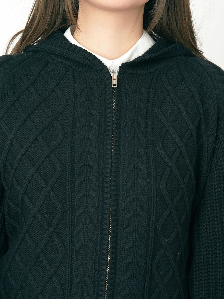 ケーブルニットパーカー - Ank Rouge(アンクルージュ)のパーカ