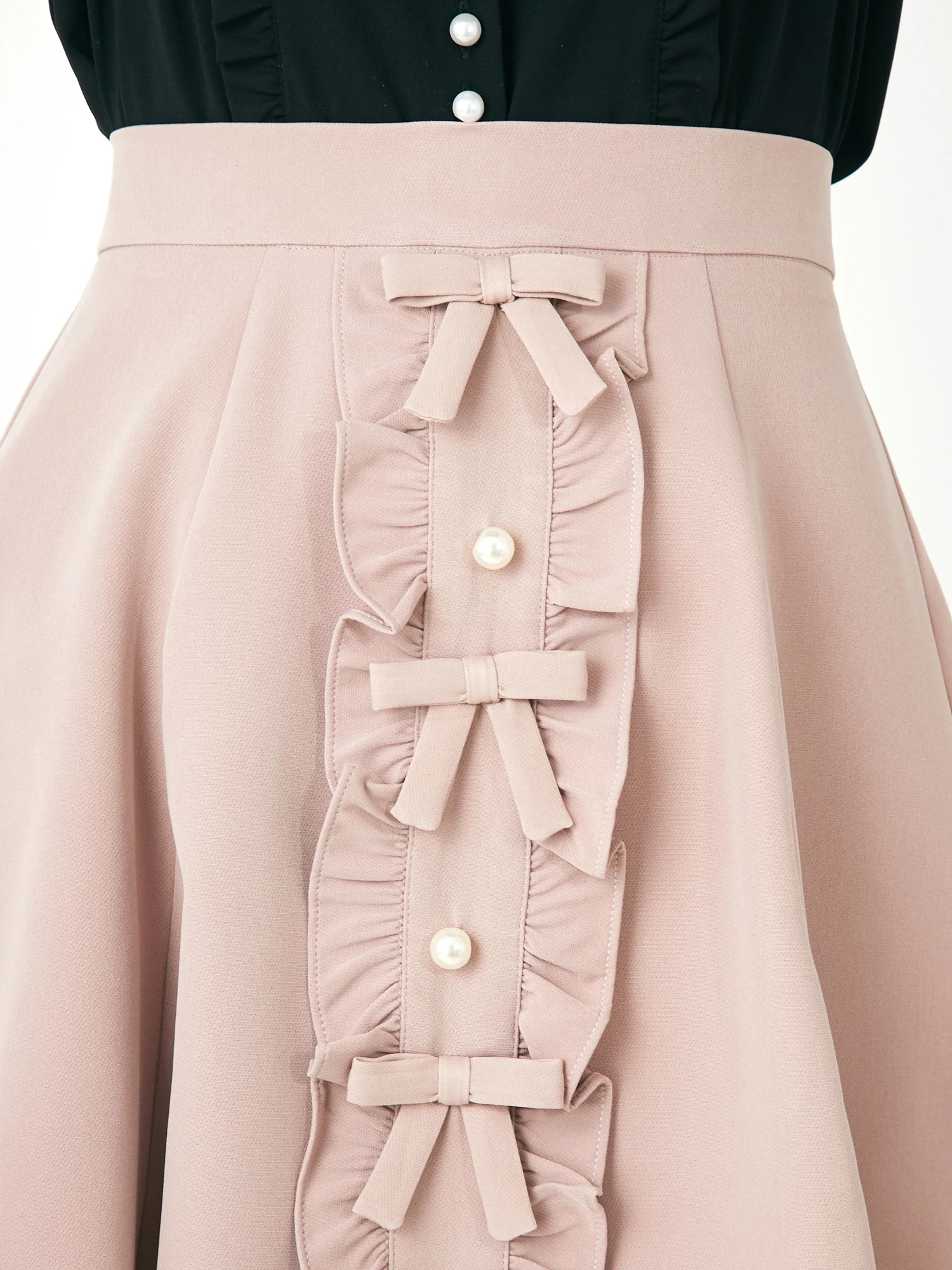 フリルリボンフレアースカート - Ank Rouge(アンクルージュ)のスカート 