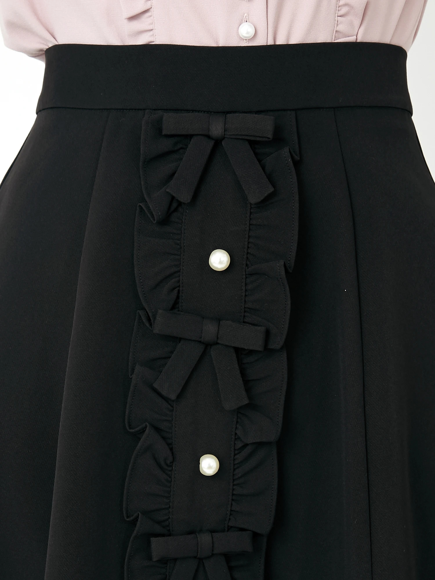 フリルリボンフレアースカート - Ank Rouge(アンクルージュ)のスカート 