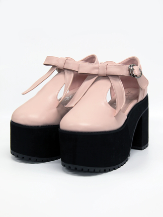 リボン厚底シューズ - Ank Rouge(アンクルージュ)のパンプス