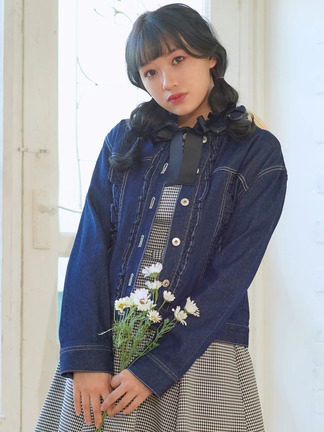 22awミルク フリル ライダース ジャケットmilkアンクルージュ ロリィタ フリルライダースジャケット - Ank Rouge(アンクルージュ)の