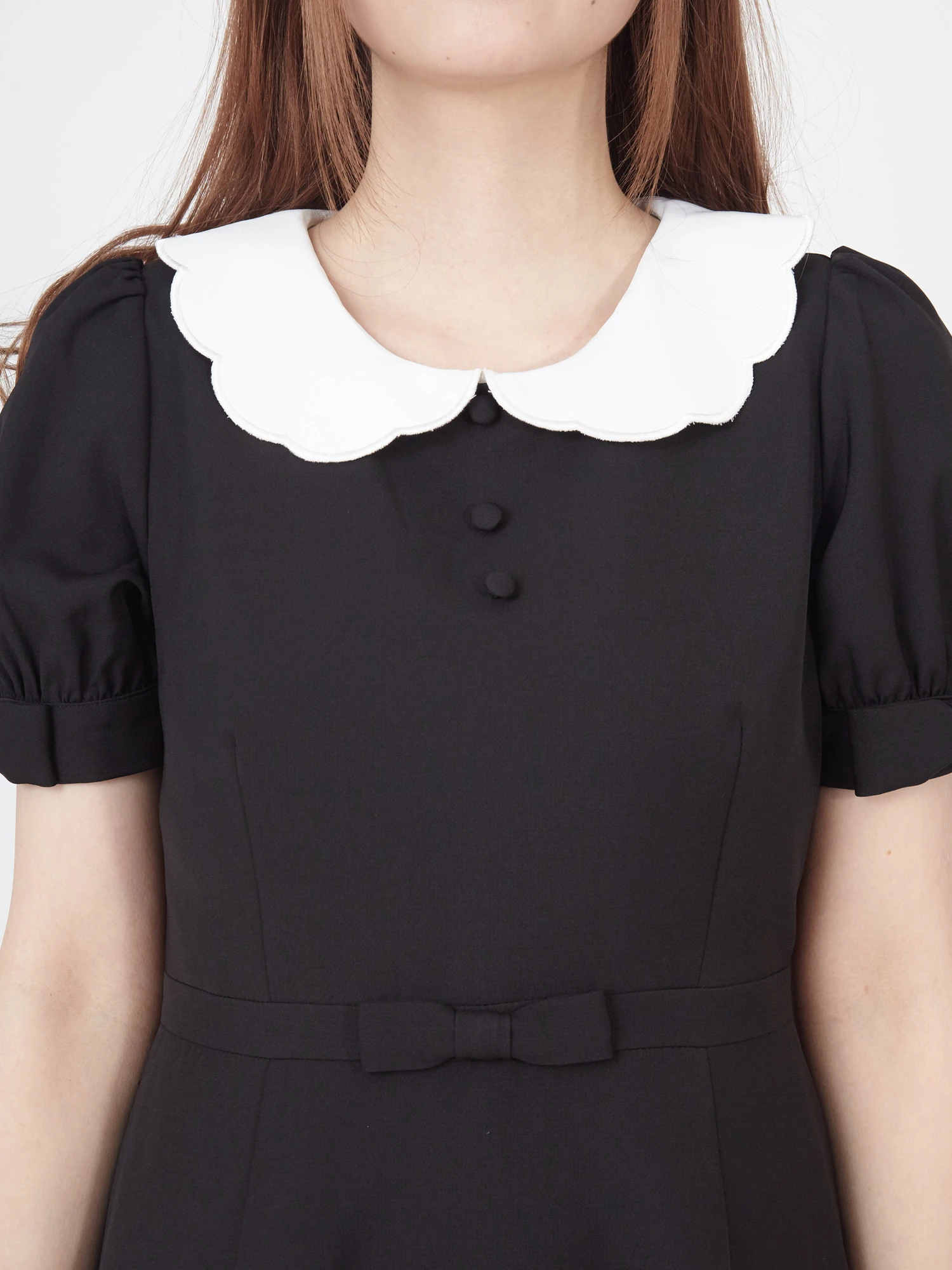 ≪web展示会≫【THE DRESS #64】 scallop bicolor one piece（スカラップバイカラーワンピース）≪202 –  THE MUSEUM foufou