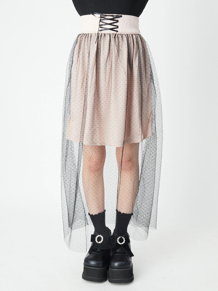 チュールレイヤードスカート - Ank Rouge(アンクルージュ)のスカート 