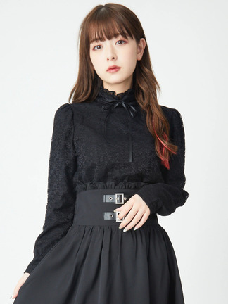 スタンドカラーレースブラウス - Ank Rouge(アンクルージュ)のTシャツ