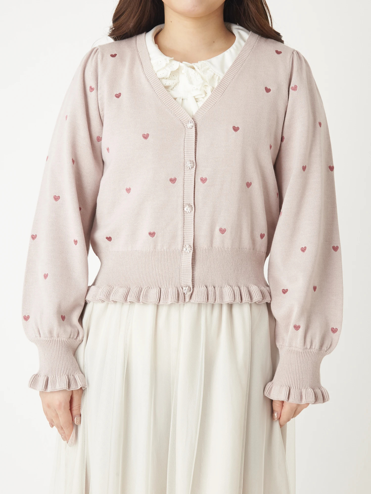 ackaアイボリー　チュールカーディガン ackaアイボリー チュールカーディガン flower lace cardigan