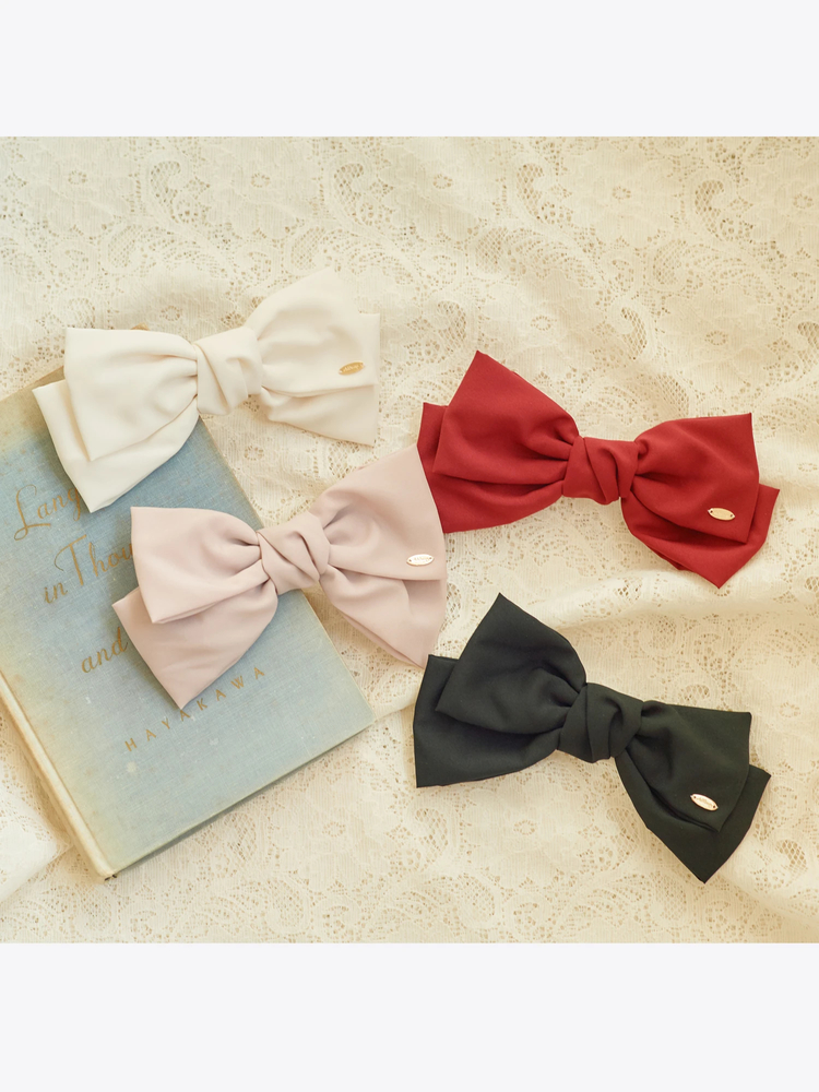 サテンリボンバレッタ - Ank Rouge(アンクルージュ)のヘッドアクセ