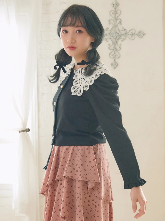 ケミカルレース衿トップス - Ank Rouge(アンクルージュ)のTシャツ  