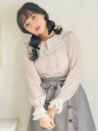 プリーツチュールブラウス - Ank Rouge(アンクルージュ)のシャツ