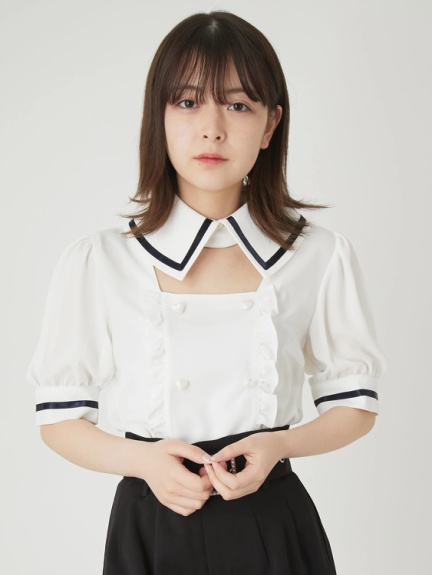 ハートボタンブラウス Ank Rouge アンクルージュ のシャツ ブラウス ファッション通販 Ailand アイランド