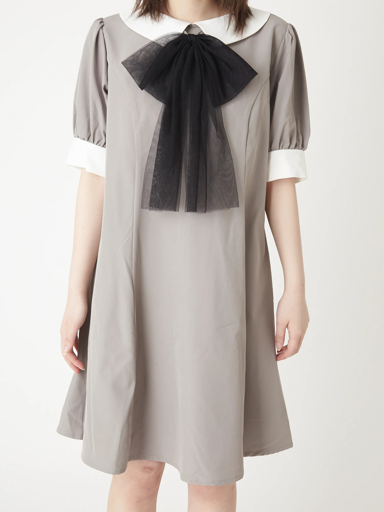 Bigリボンベルト付きワンピース - Ank Rouge(アンクルージュ)の