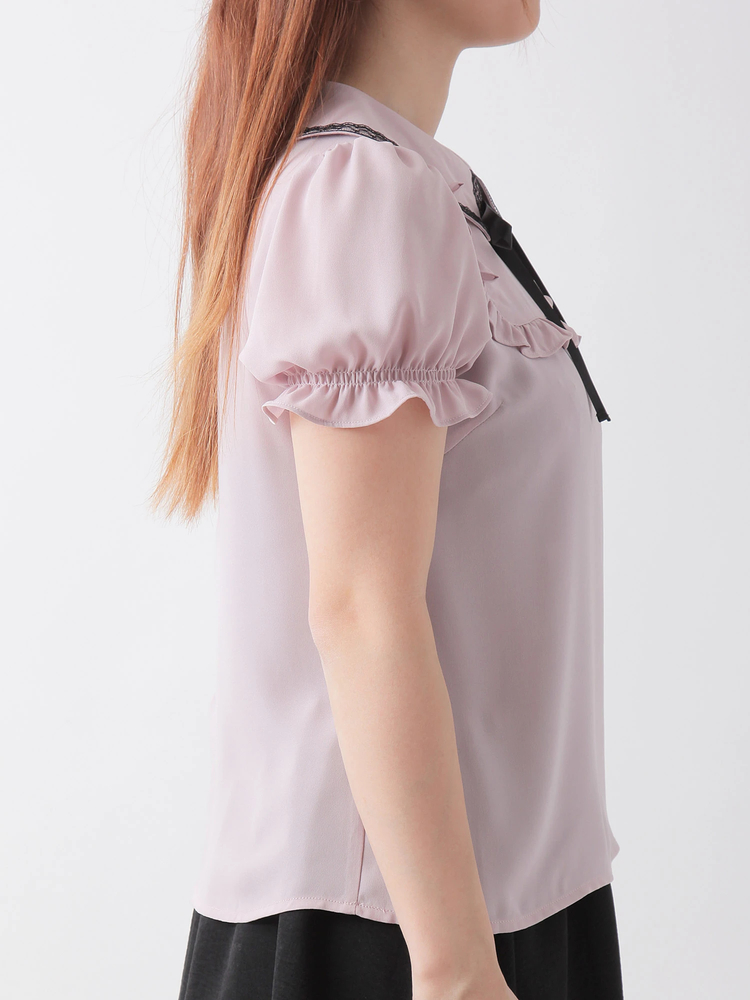 アンクルージュ♡水色♡レースアップ♡ブラウス 肩開きスピンドルブラウス - Ank Rouge(アンクルージュ)のシャツ