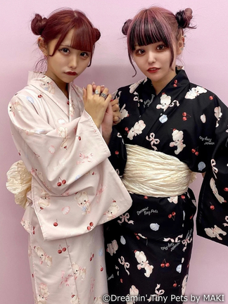 浴衣 セット レディース 浴衣としわ兵児帯の2点セット「スイート