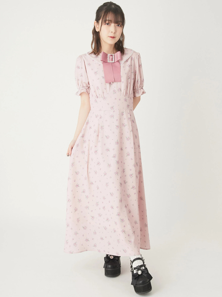【ネット限定】 花柄マキシワンピース Rouge(アンクルージュ)のマキシ Ank - ワンピース