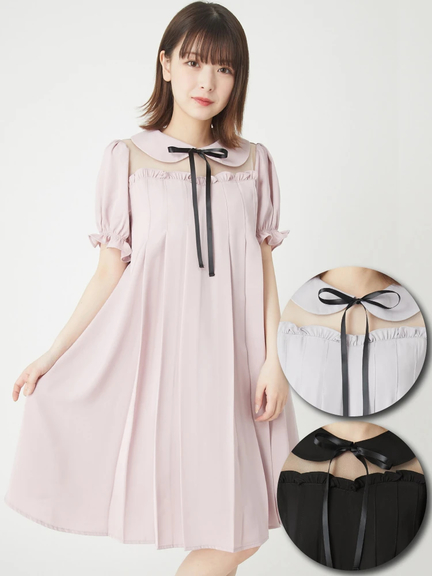 タックワンピース(グレー)