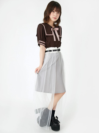 ベルト付きチュールスカート - Ank Rouge(アンクルージュ)の