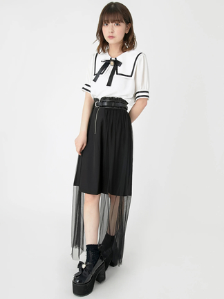 アンクルージュ　フィッシュテール　スカート フィッシュテール×ジップスカート（スカート）｜axes femme