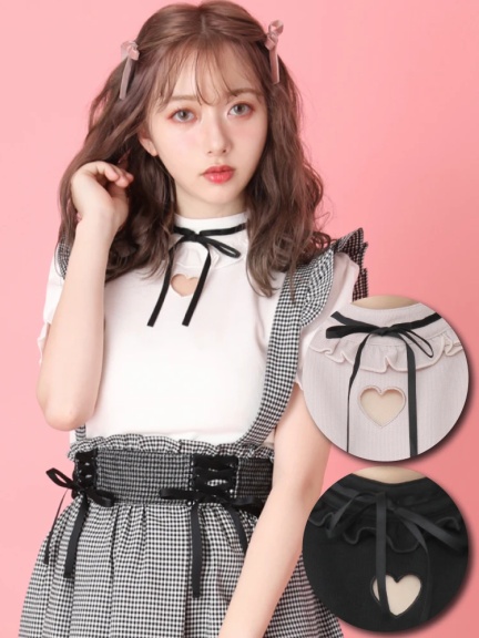 ハートくりぬきパフtops Ank Rouge アンクルージュ のtシャツ カットソー ファッション通販 Ailand アイランド
