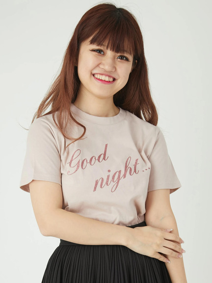 グリッターロゴTシャツ(オフホワイト)