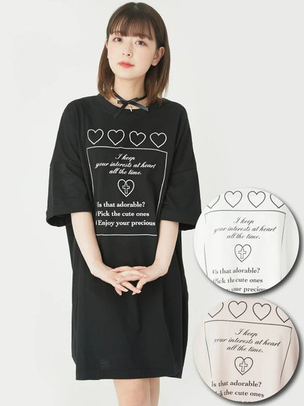 チョーカー付きBigTシャツ(ホワイト)