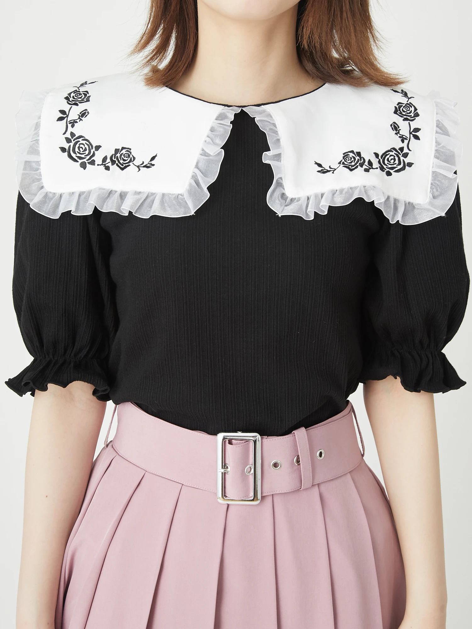 バラ刺繍TOPS - Ank Rouge(アンクルージュ)のTシャツ・カットソー 
