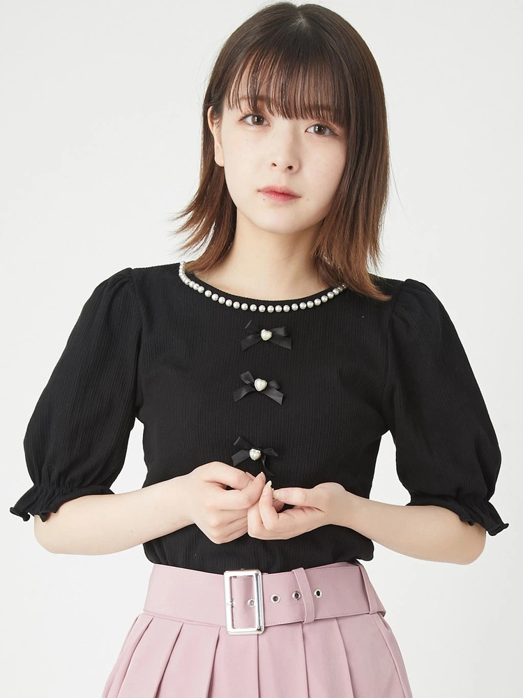 3つリボンtops Ank Rouge アンクルージュ のtシャツ カットソー ファッション通販 Ailand アイランド